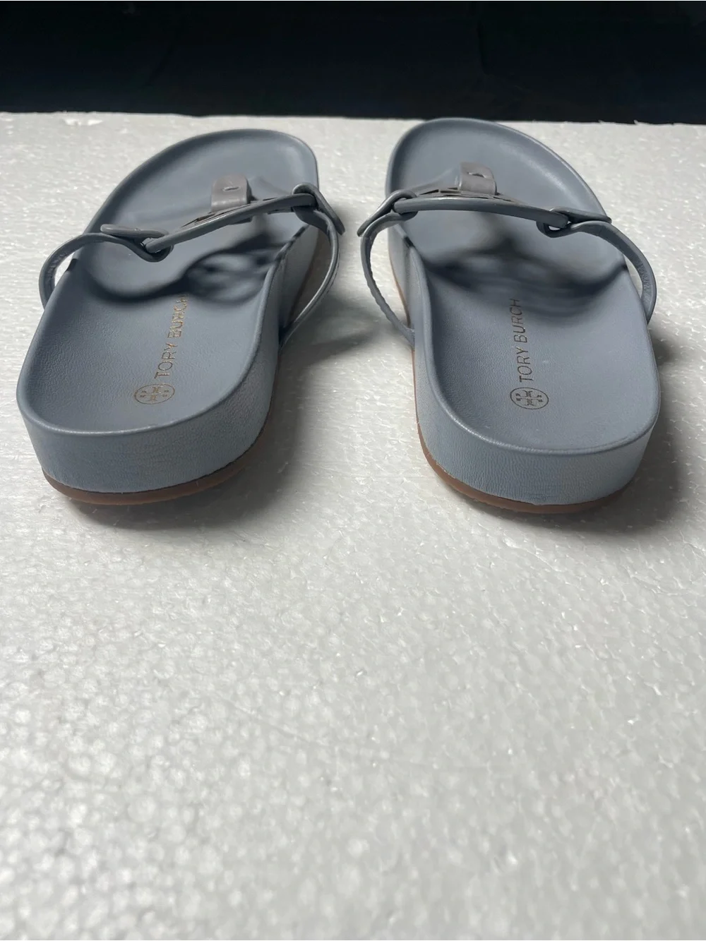 Tory Burch Logo Thong Sandals in Slate Gray - Picture 5 of 7